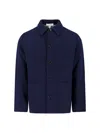 Lardini Relaxed Fit Jacket With Collar And Pockets In Blue