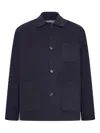 Lardini Blazer With Chest And Front Patch Pockets In Black