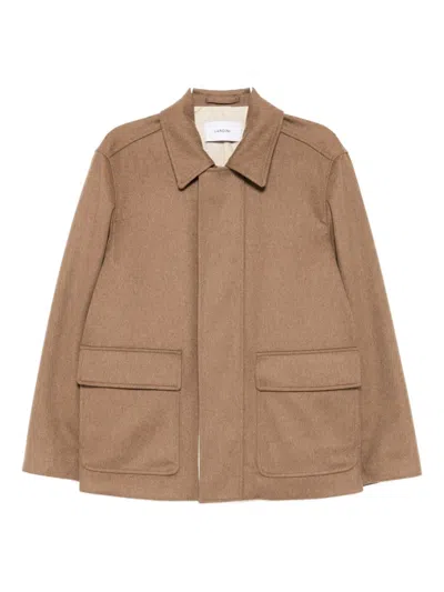 Lardini Wool Jacket In Brown