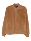 Lardini Fine-knit Wool Jacket In Brown