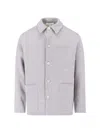 Lardini Versatile Jacket With Chest And Side Pockets In Gray