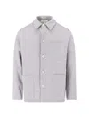Lardini Versatile Jacket With Chest And Side Pockets In Gray