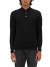 Lardini Black Long-sleeved Sweater In Black