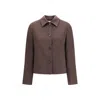 Lardini Button-fastening Collared Jacket In Brown
