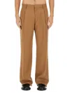 Lardini Miami Wool Crepe Gabardine Pants In Beige