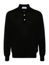 Lardini Black Long-sleeved Sweater In Black