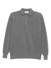 Lardini Wool Polo Shirt In Gray