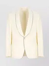Lardini Wool Shawl Neck Jacket In White