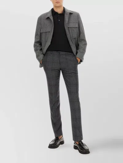 Lardini Casual Jacket In Grey Wool In Gray