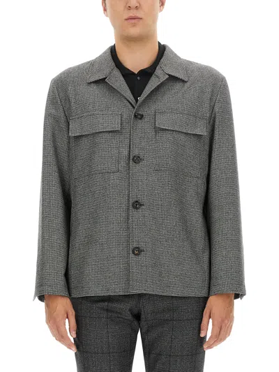 Lardini Wool Shirt In Gray