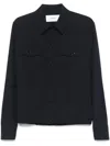 Lardini Black Jacket With Button-up Front And Tailored Cuffs