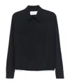 Lardini Black Jacket With Button-up Front And Tailored Cuffs In Black