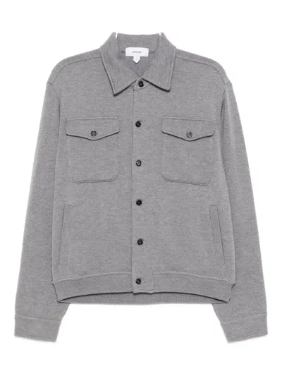 Lardini Wool Shirt Jacket In Gray