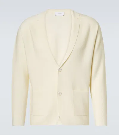 Lardini Wool, Silk And Cashmere Blazer In White