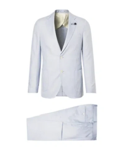 Lardini Wool, Silk And Linen Suit In White