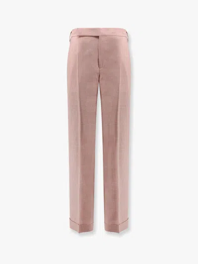 Lardini Wool, Silk And Linen Trouser With Fold