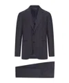 Lardini Wool Single-breasted Suit In Blue