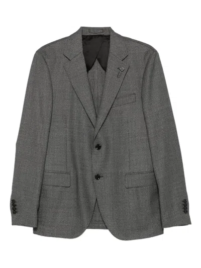 Lardini Wool Single Breasted Suit In Gray