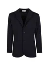 Lardini Tailored Cardigan In Pure Virgin Wool With Classic Lapel In Black