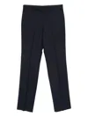 Lardini Wool Straight-leg Trousers In Blue