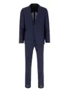 Lardini Suit Wool Blend Buttoned Cuffs In Blue