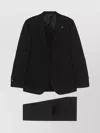 Lardini Wool Suit Buttoned Cuffs In Black