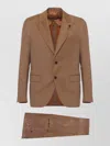 Lardini Wool Suit Lapel Collar Double Vent Jacket In Brown