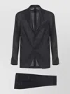 Lardini Wool Suit Notch Lapel Structured Tailoring In Black
