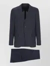 Lardini Wool Suit Notch Lapel Structured Tailoring In Blue