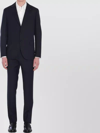 Lardini Wool Suit Two Pieces In Blue