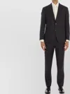 Lardini Wool Suit With Straight-leg Trousers In Black