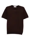 Lardini Wool T-shirt In Brown