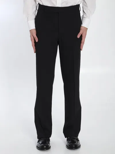 Lardini Wool Tailored Trousers In Black