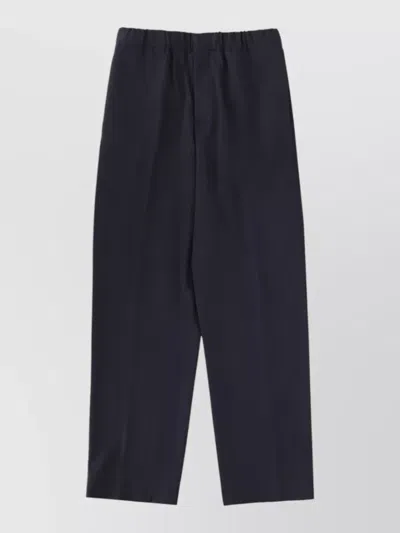 Lardini Wool Tailored Trousers Featuring Back Pockets In Blue