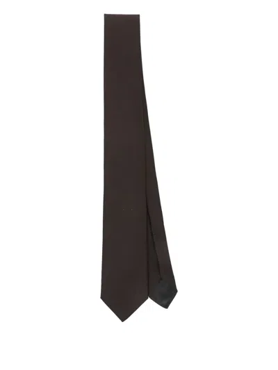 Lardini Wool Tie In Brown