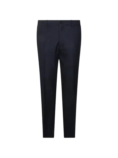 Lardini Wool Trousers In Blue