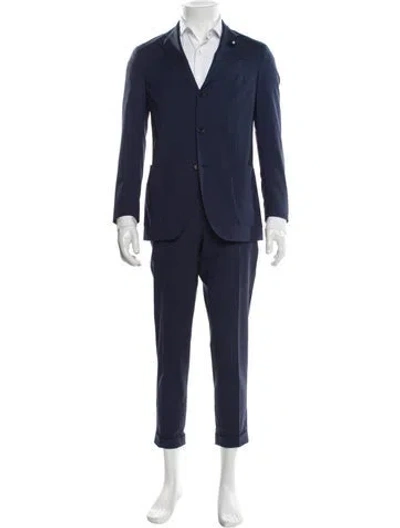 Pre-owned Lardini Wool Two-piece Suit In Blue