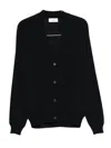 Lardini Button-front Wool Cardigan In Black
