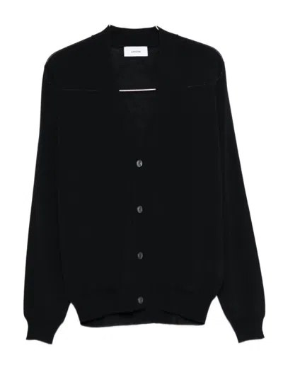 LARDINI WOOL V-NECK CARDIGAN