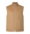Lardini Ribbed Collar Sleeveless Design Front Pockets Jacket In Brown