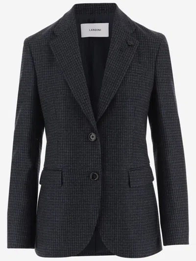 LARDINI LARDINI WOOL-BLEND CHECK PATTERN BLAZER