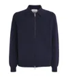Lardini Wool-blend Zip-up Overshirt In Blue