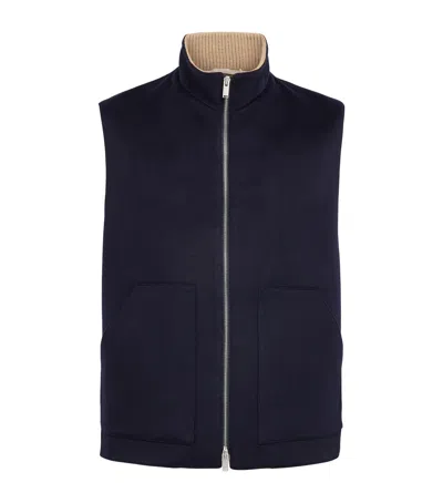 Lardini Wool-cashmere Gilet In Multi