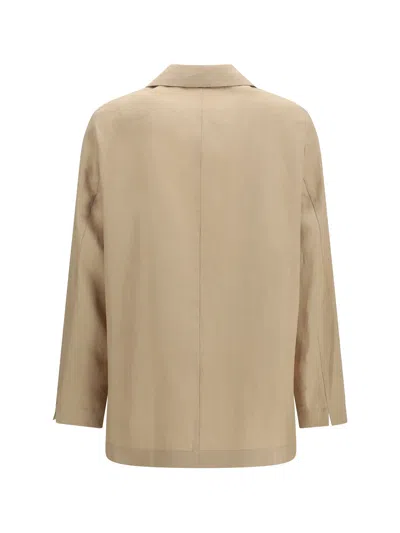 Lardini Wool-cotton Blend Blazer In Beige