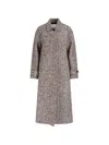Lardini X Sugar Herringbone-pattern Belted Coat In Neutral