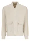 Lardini Zip-fastening Flap-pocket Jacket In Neutral