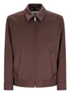 Lardini Cashmere And Wool Blouson In Brown