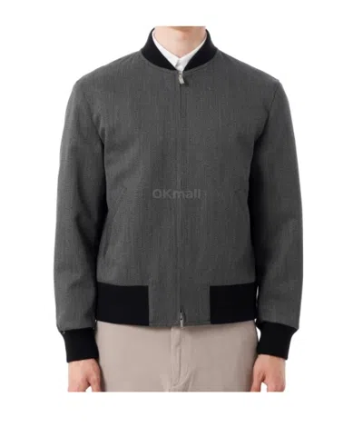 LARDINI ZIP-FRONT BOMBER JACKET