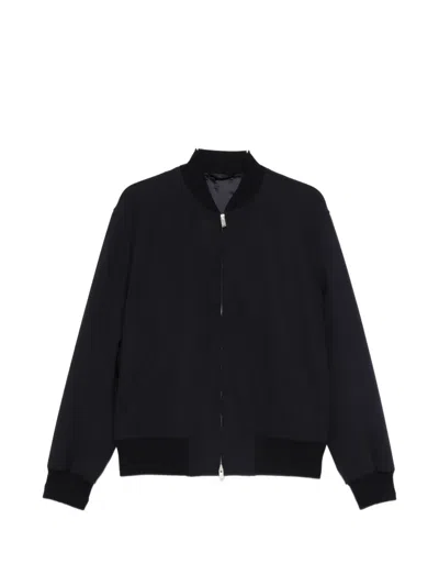 Lardini Zip-up Bomber Jacket In Black
