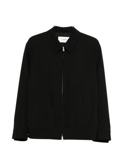 Lardini Zip-up Jacket In Black